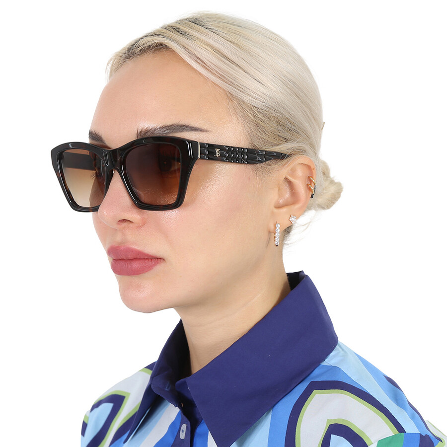 Burberry Arden Brown Gradient Butterfly Ladies Sunglasses Be4391 300213 54 In Brown / Dark