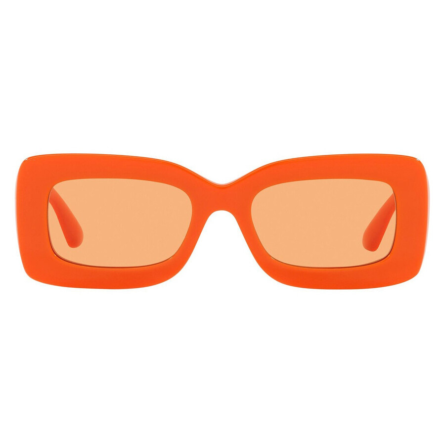 Burberry Astrid Dark Orange Rectangular Ladies Sunglasses Be4343 393874 52 In Multi