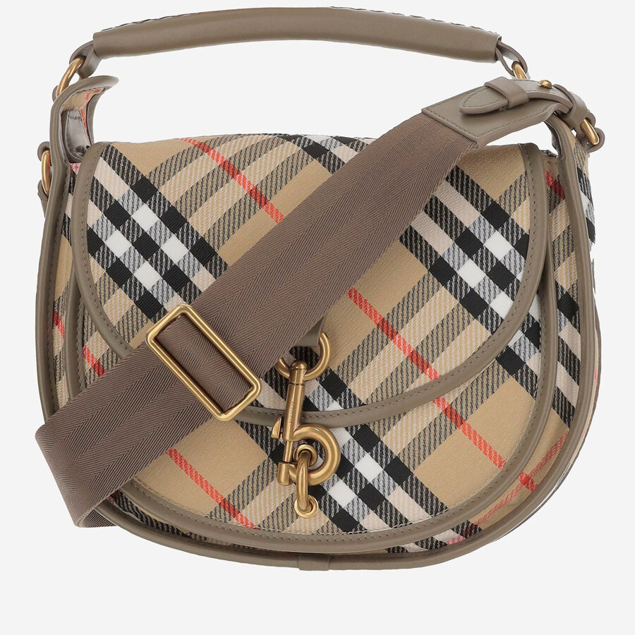 Burberry B Clip Small Handbag In Brown