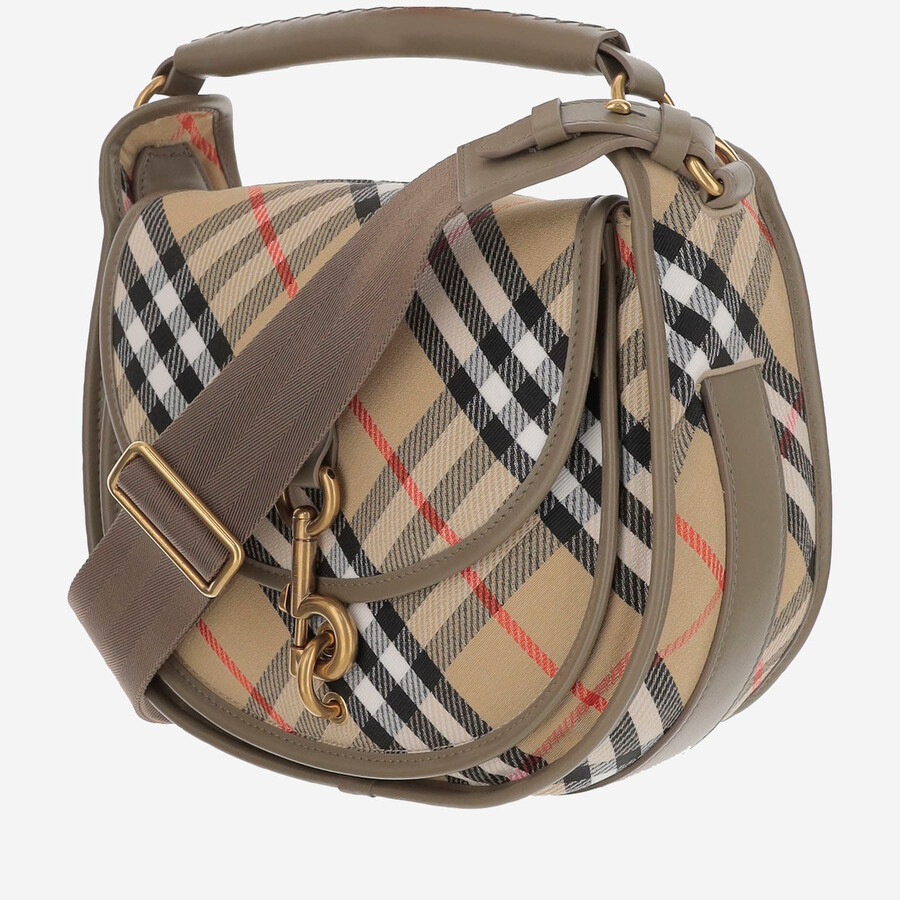 Burberry B Clip Small Handbag In Brown