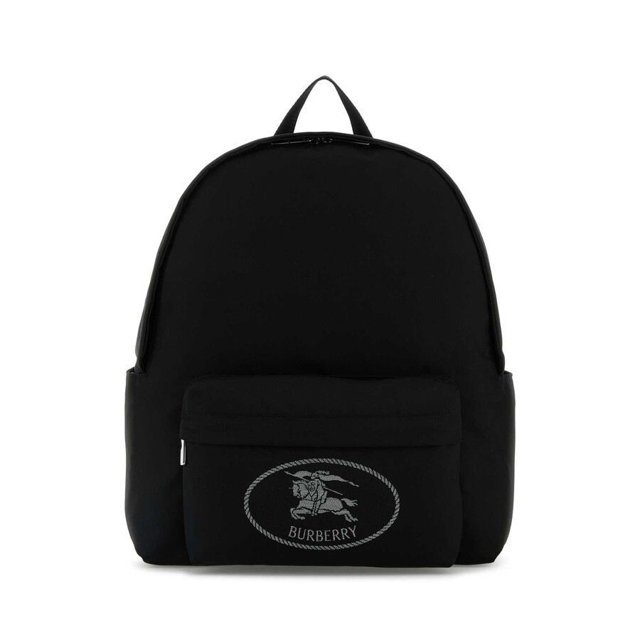 Burberry Black Backpack With Spacious Design And Padded Straps
