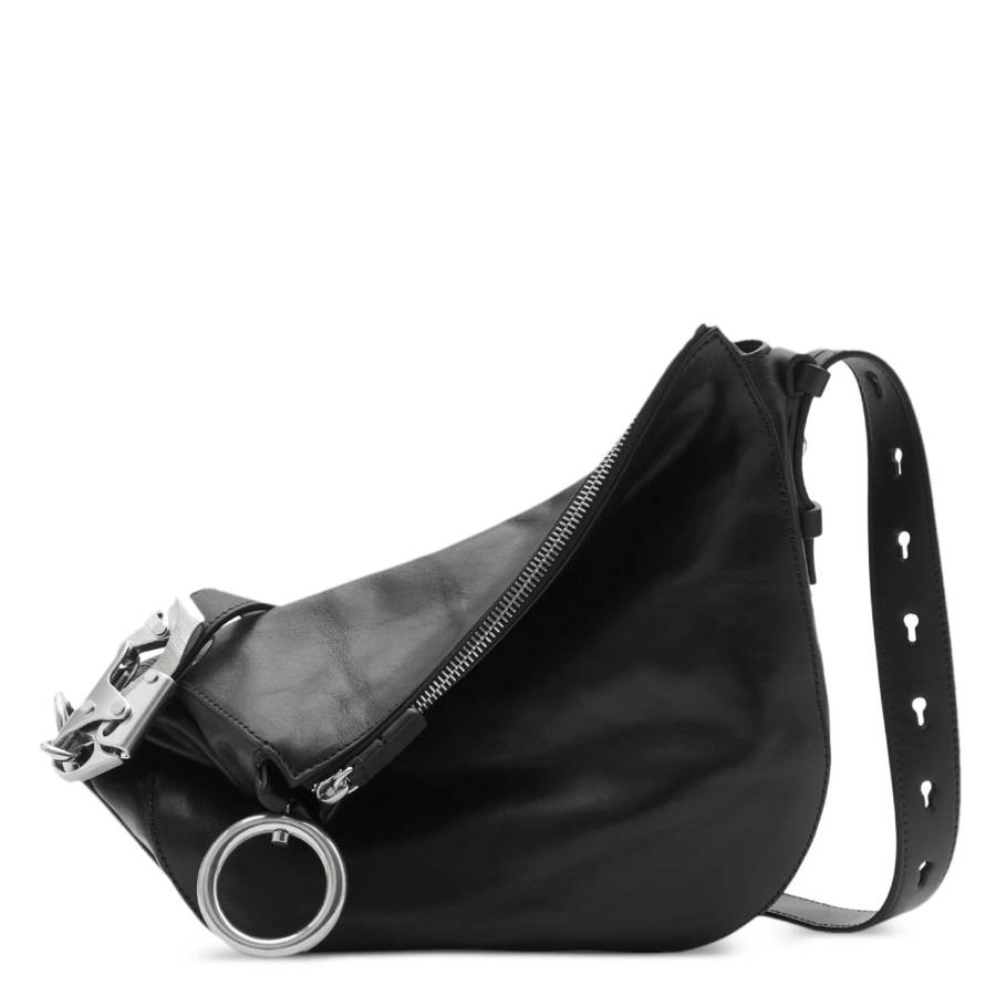 Burberry Black Leather Knight Small Shoulder Bag 8082396