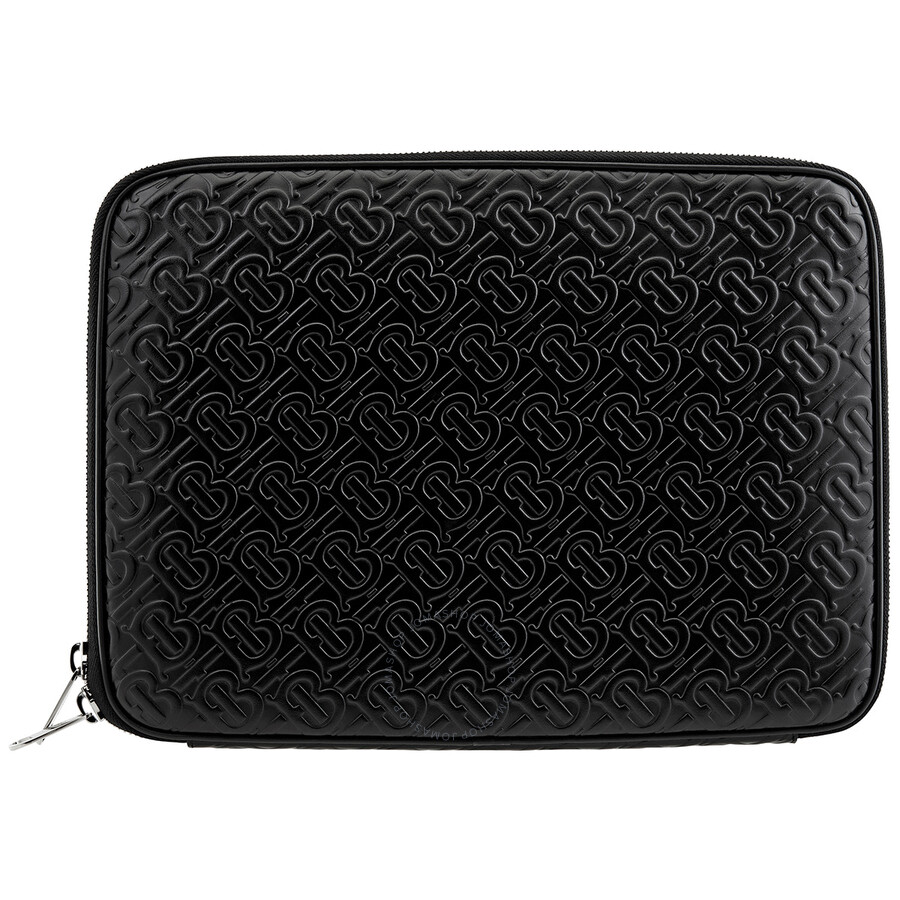 Burberry Black Monogram Pattern Laptop Case Burberry Handbags
