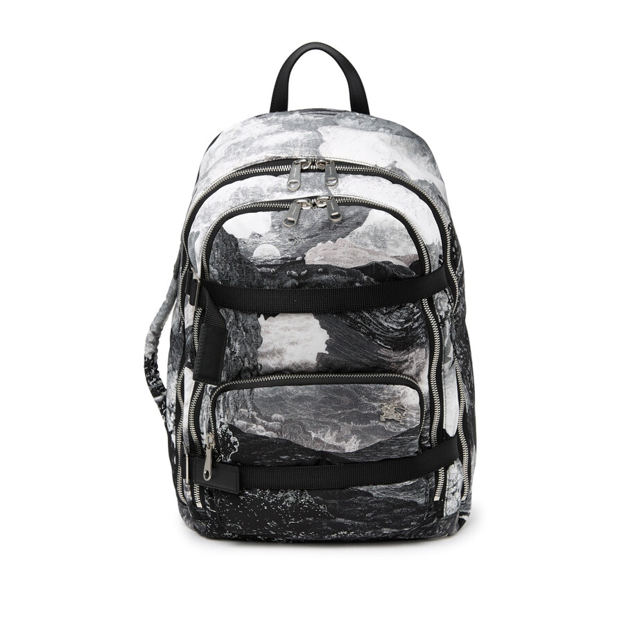 black burberry backpack