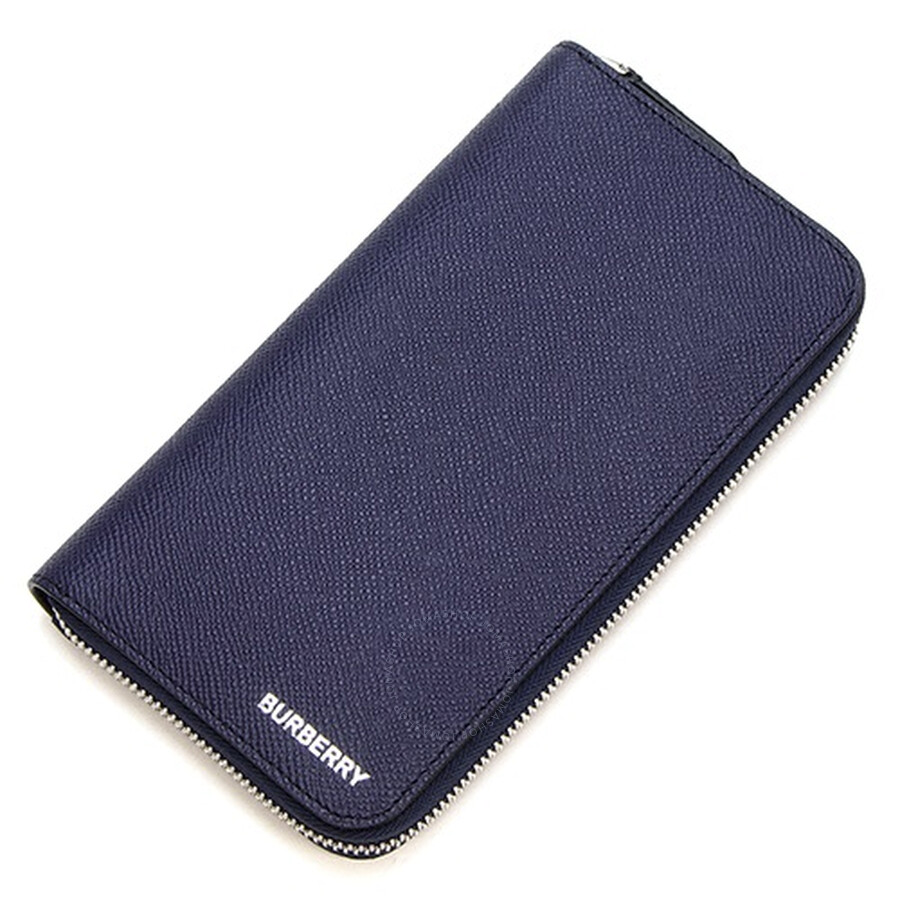 Burberry Blue Grainy Leather Ziparound Wallet 8014651 Burberry Blue Grainy Leather Ziparound Wallet 8014651