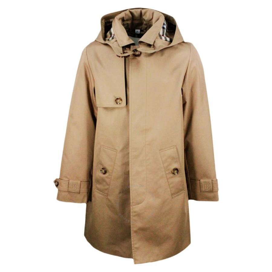 Burberry Boys Archive Beige Detachable-Hood Car Coat, Size 6