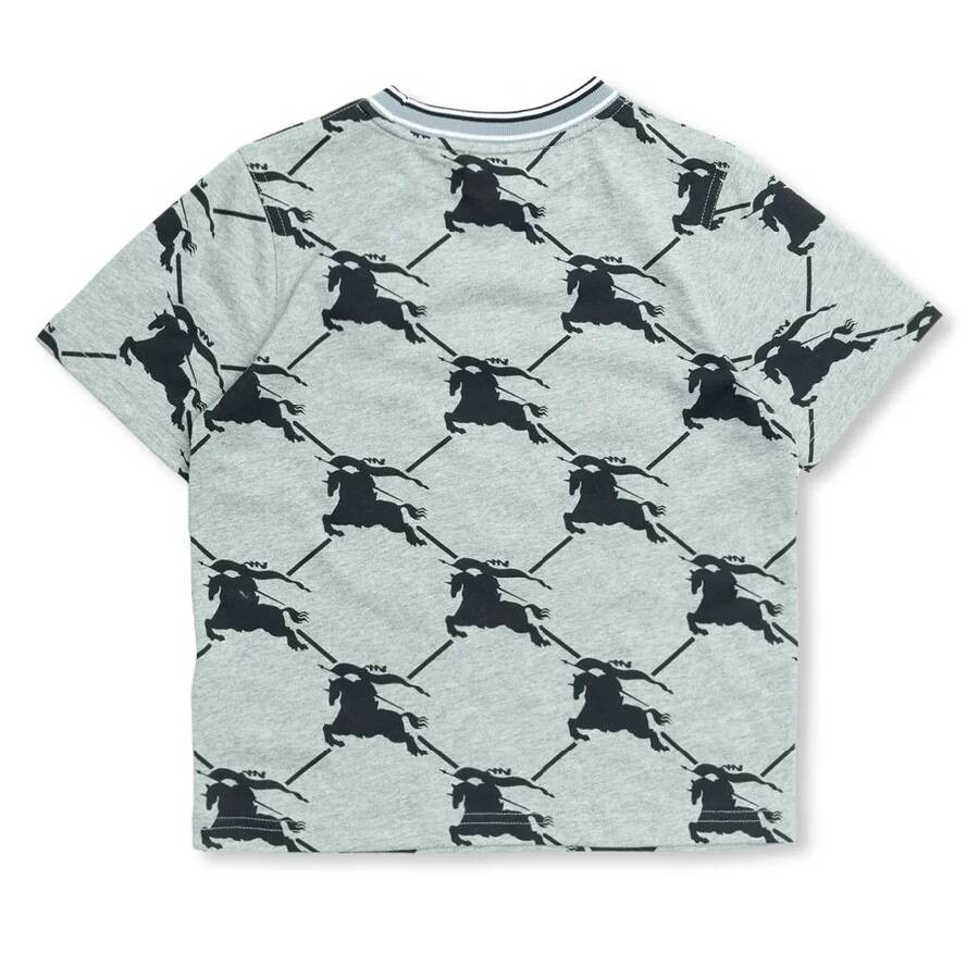 Burberry Equestrian Knight Printed T-shirt In Black