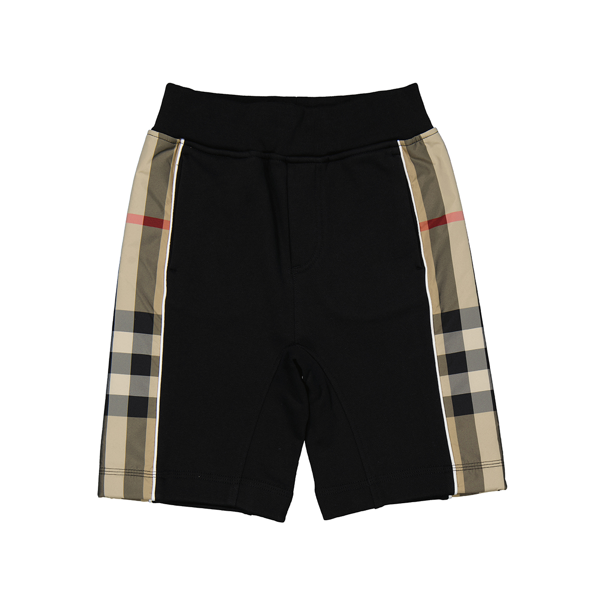 Burberry Boys Benny Check Tape Shorts in Black main image 1