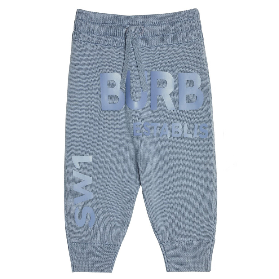 Boys Clarise Knitted Joggers in Shale Blue