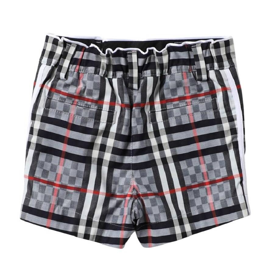 Burberry Boys Dizzy Pale Blue Check Checkerboard Tailored Shorts In Blue