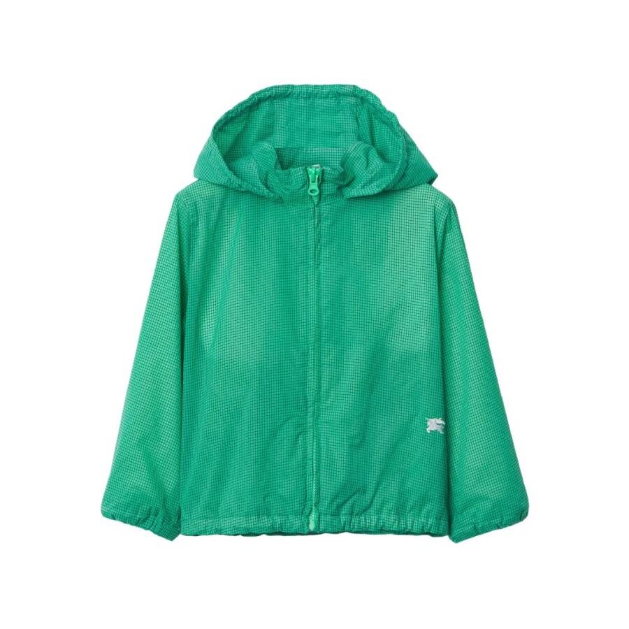 Burberry Childrens Nylon Jacket In Green