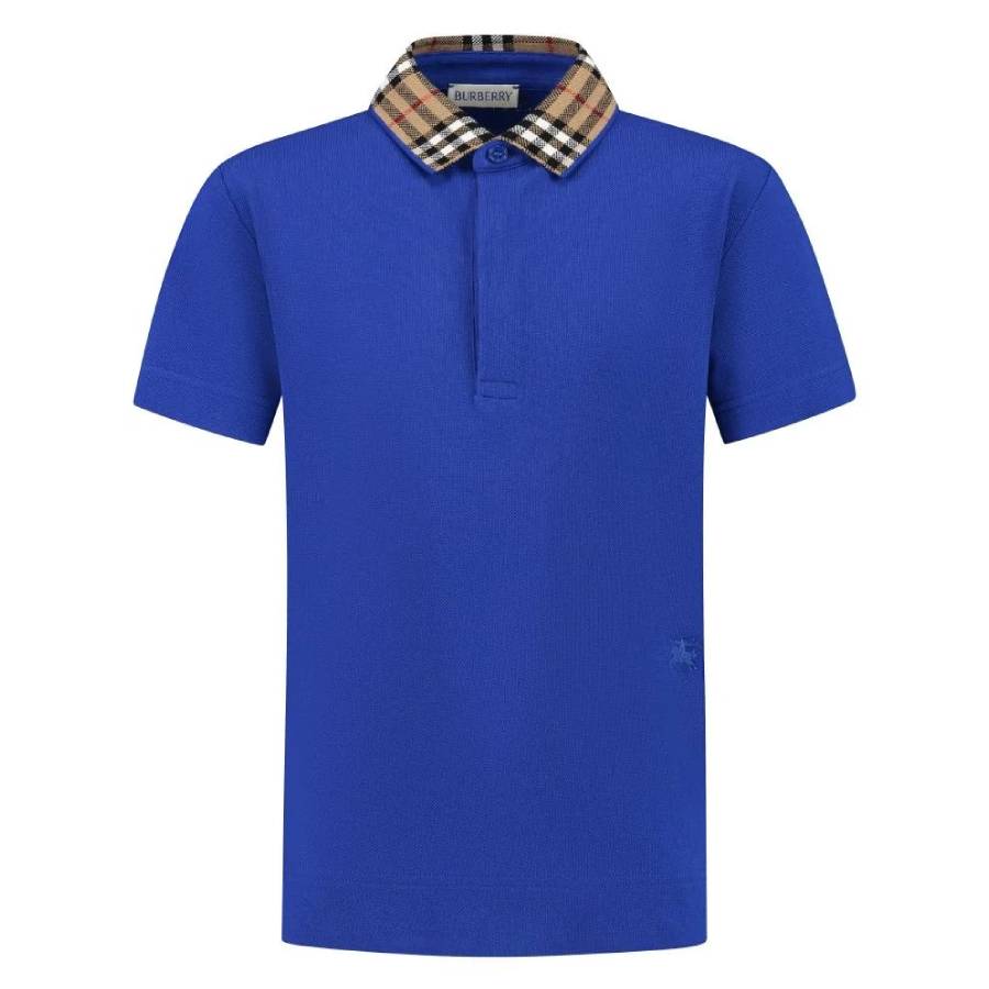 Burberry Boys Johane Check Collar Polo Shirt, Size 3Y 8078570