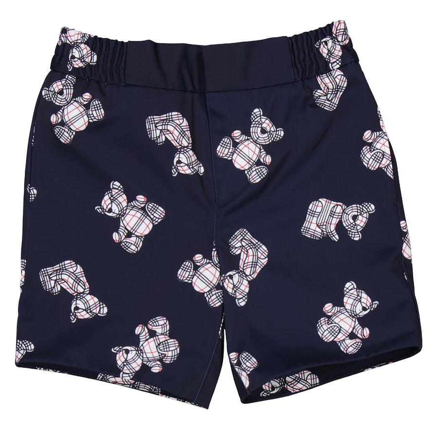 Boys Midnight Thomas Bear Print Chino Shorts