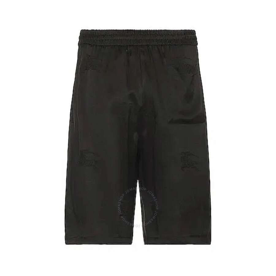 Burberry Bradeston Ekd Silk Shorts In Black