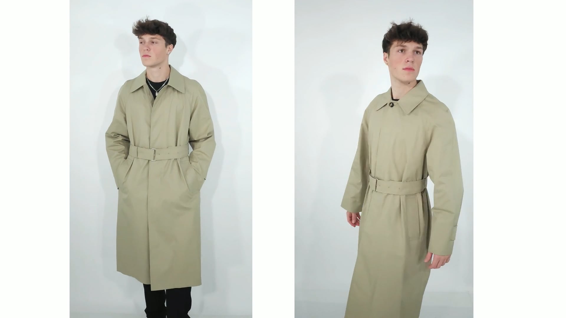Burberry Bradford Car Coat Gabardine Long Coat, Brand Size 44 (US