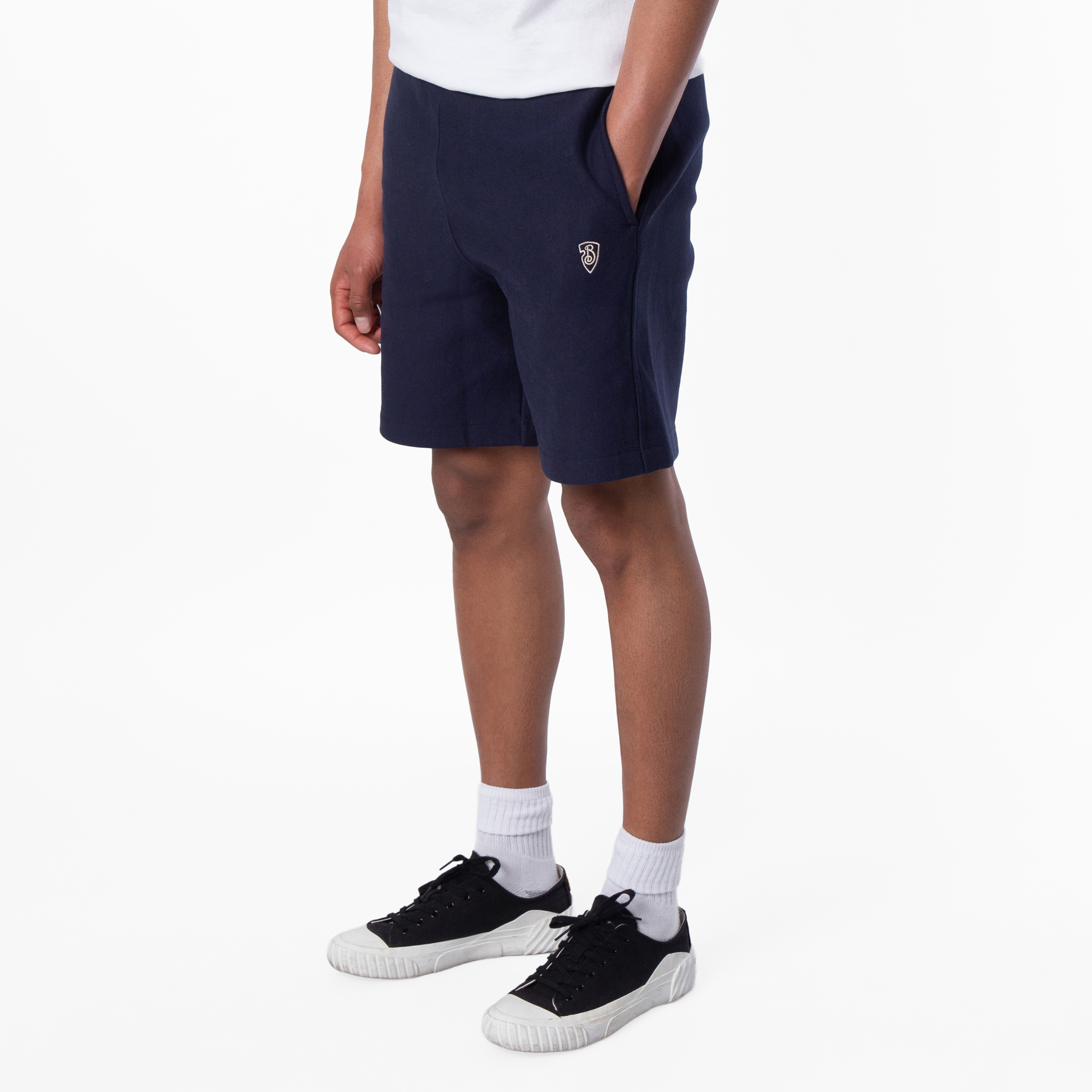 Burberry オーバーショーツ Burberry B-Shield Embroidered Cotton-Blend Shorts, Size Medium