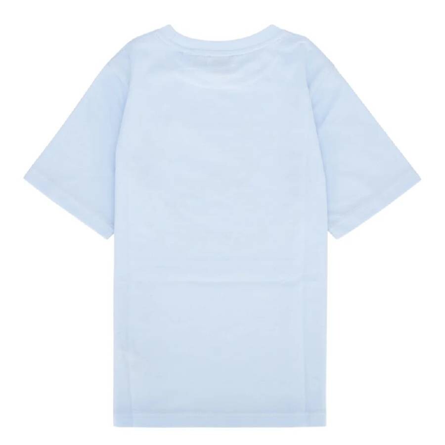 Burberry Logo Print Jersey Cotton T-shirt In Blue