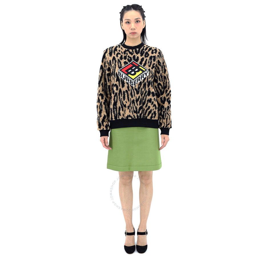 Burberry Cedar Green Double-faceed Neoprene A-line Skirt In Cedar Green
