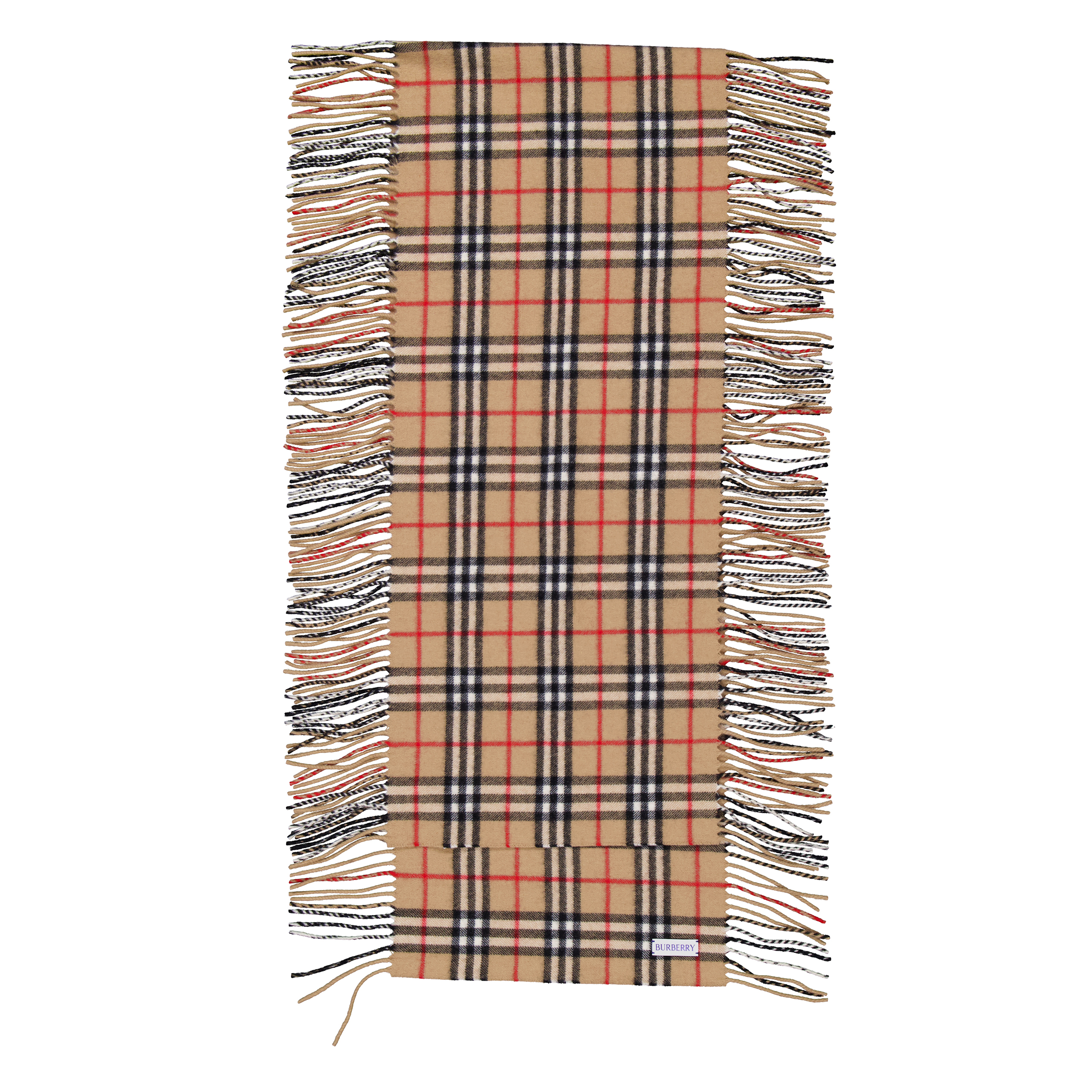 Burberry Check Cashmere Fringed Happy Scarf 8079995 5045704806409