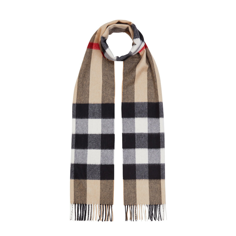 Check Cashmere Scarf