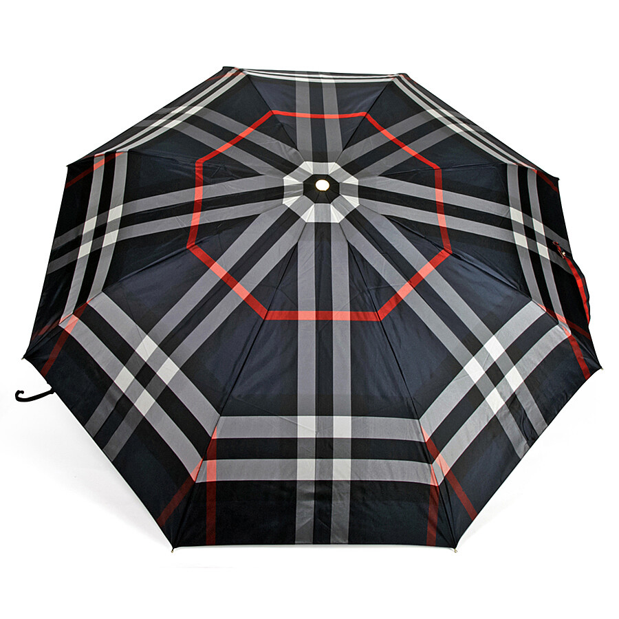 Burberry Check Folding Umbrella Navy Burberry Handbags