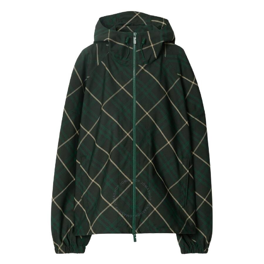 Burberry Hooded Check-print Twill Jacket