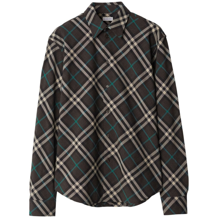 Check Pattern Button-Up Shirt