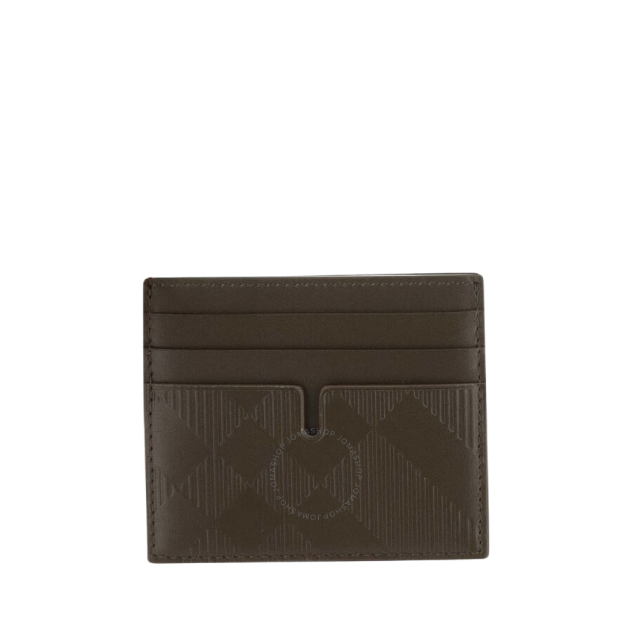 Burberry Check Pattern Leather Card Case
