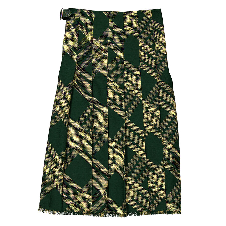 Check Pattern Wool Skirt, Brand Size 4 (US Size 2)
