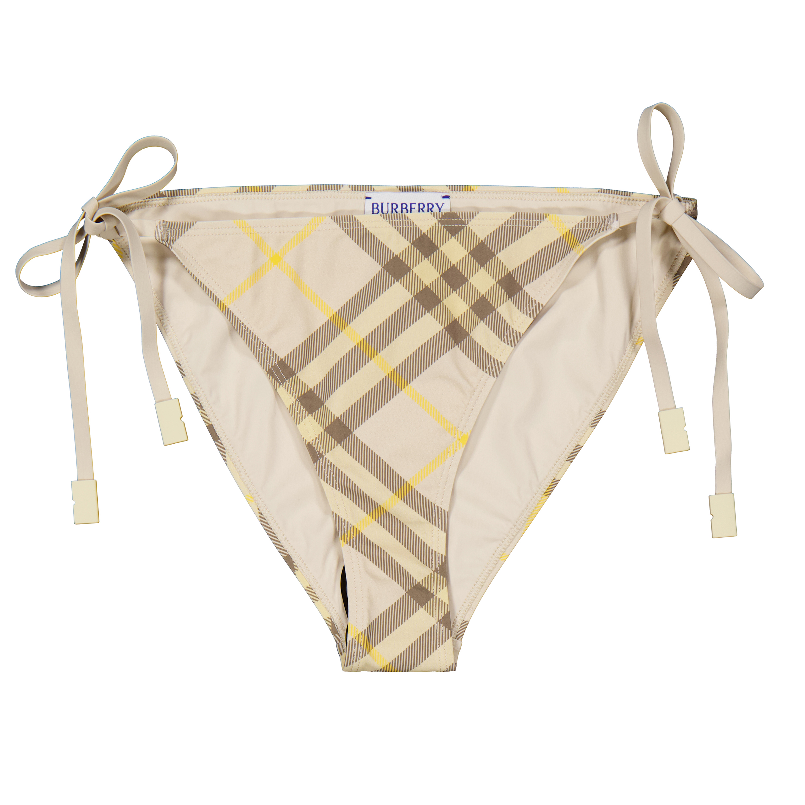 Burberry Check Print Slip-On Bikini Briefs, Size Small 8089889