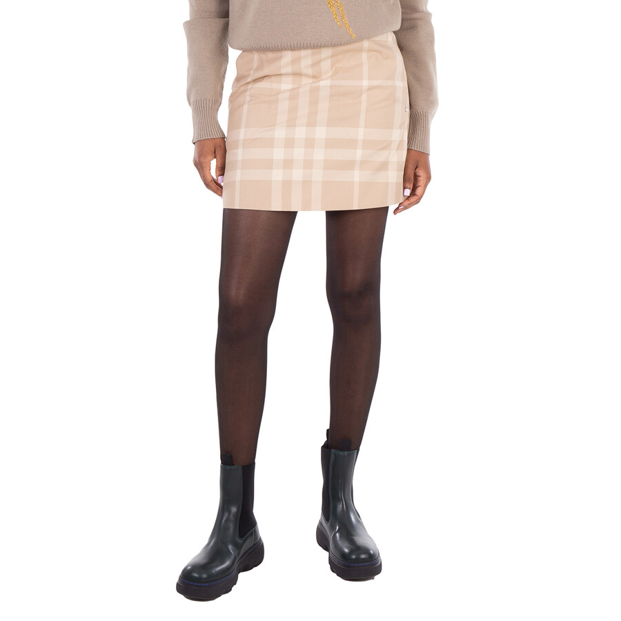 Check Printed Mini Skirt