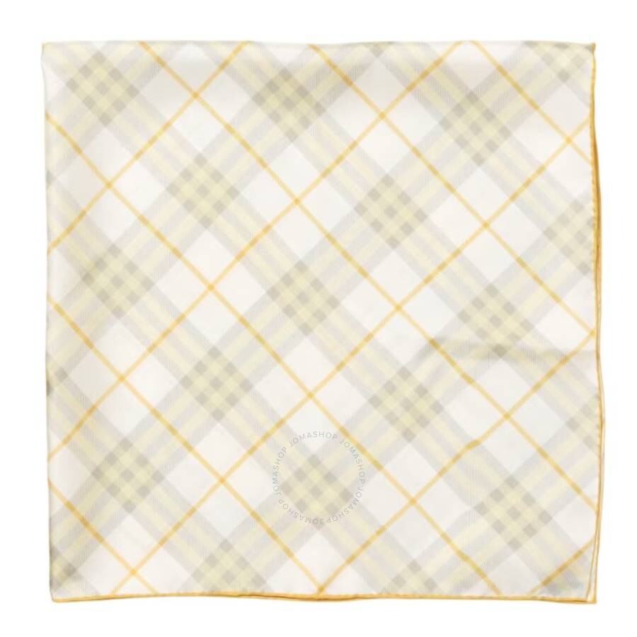 Burberry Check Silk Square Scarf In Wheat