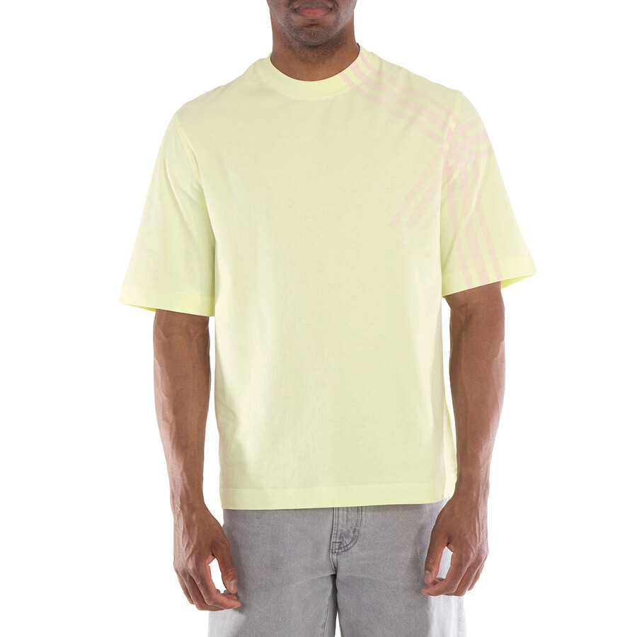 Check Sleeve Cotton T-shirt