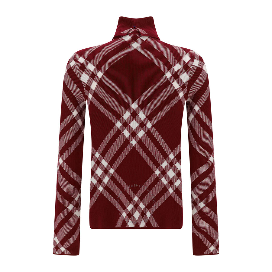 Burberry Check Wool Blend Turtleneck