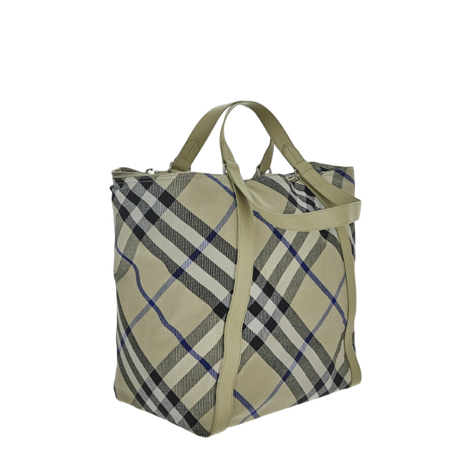 Burberry Checkered Pattern Tote Bag
