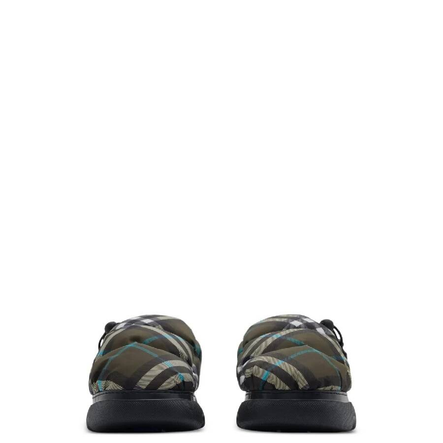 Burberry Men Check Nylon-blend Pillow Mule