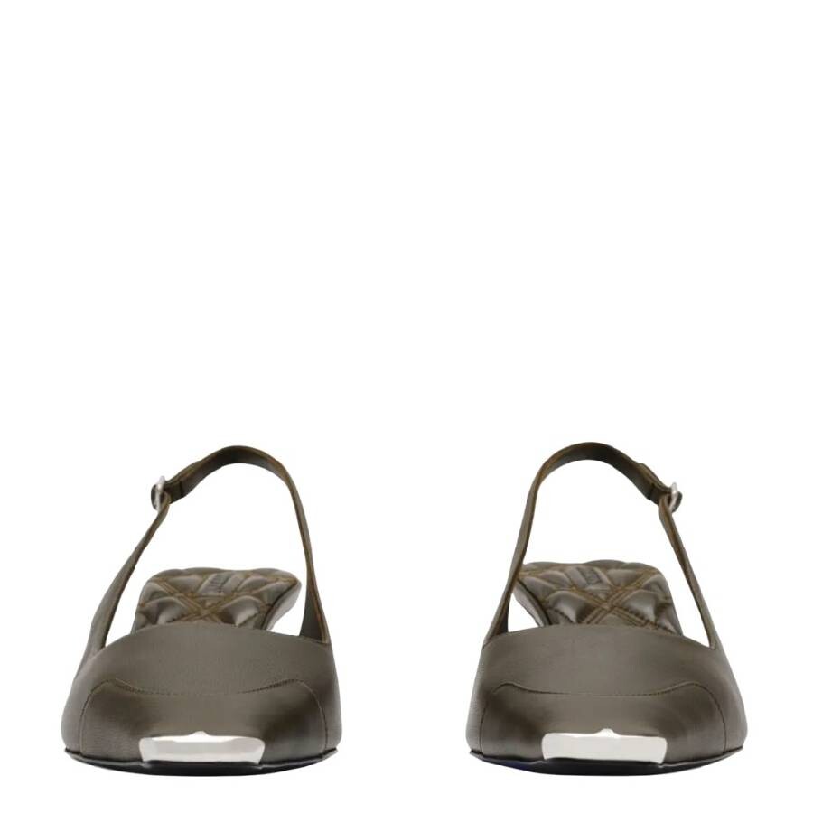 Burberry Chisel Buckle Fastening Leather Pumps