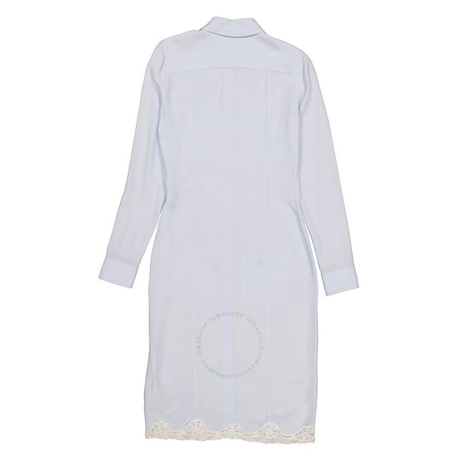 Burberry Buttoned Dress In Blue