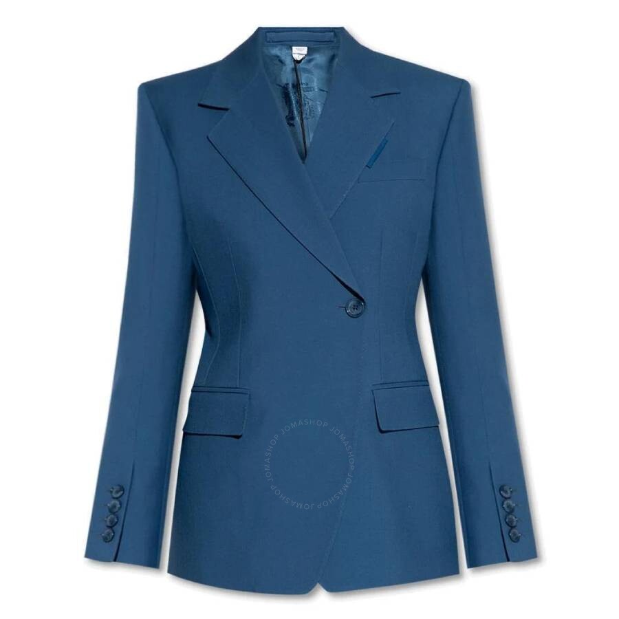 Burberry Claudete Tailored Blazer Jacket In Blue
