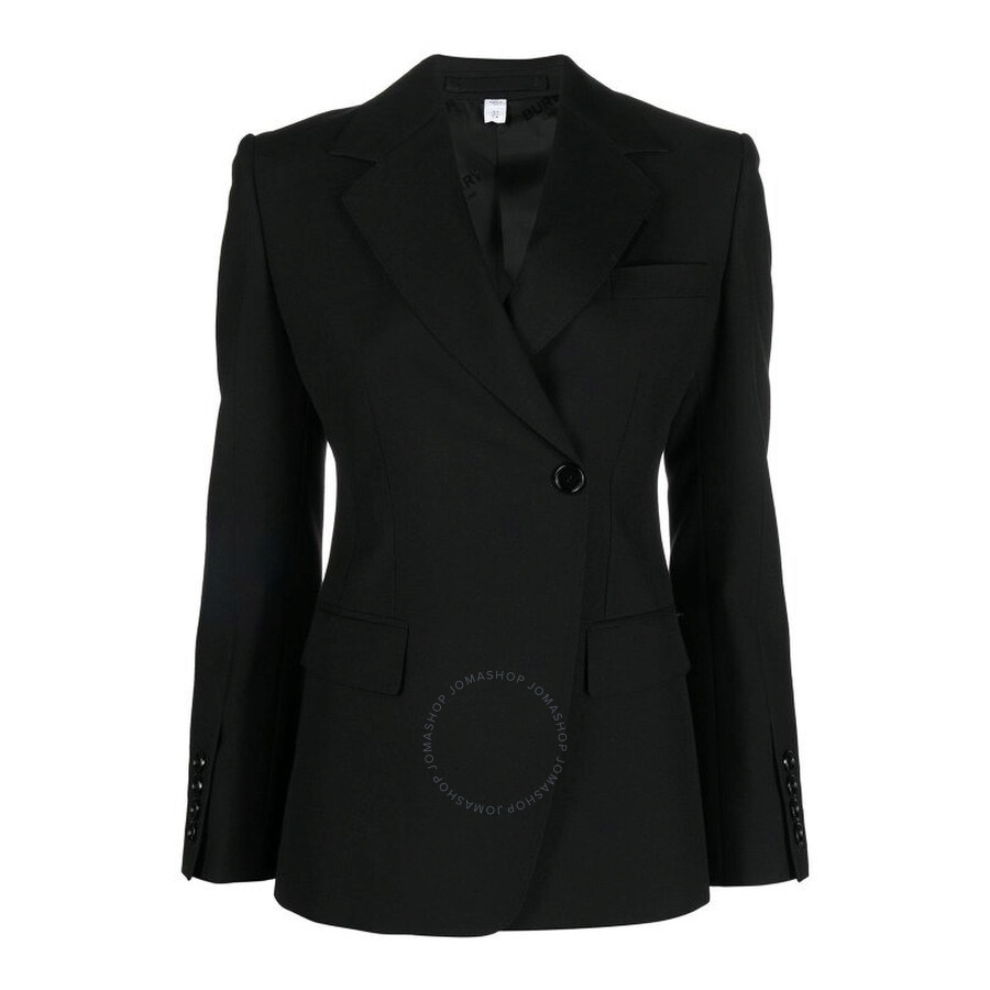 Burberry Claudete Woolsingle Breasted Blazer In Black