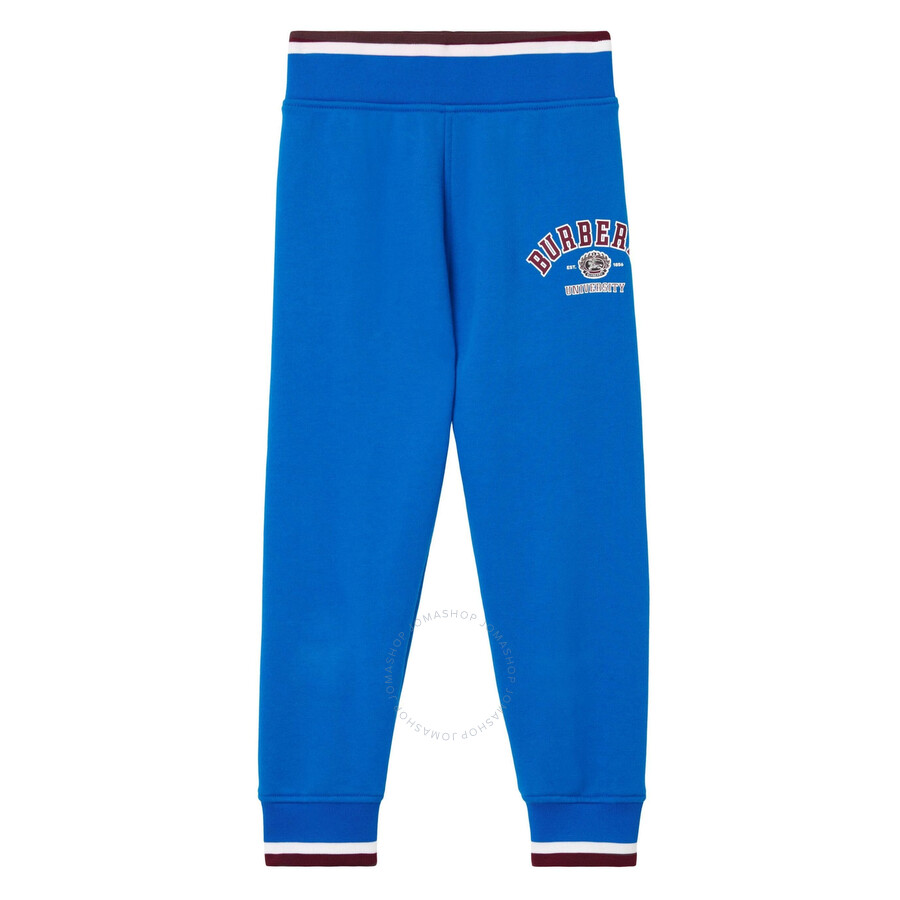 Burberry College Track Pants In Blue