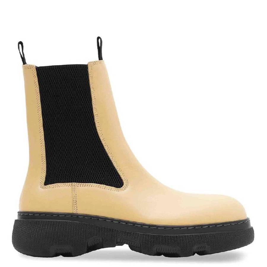 Burberry Woman Ankle Boots Sand Size 8 Leather
