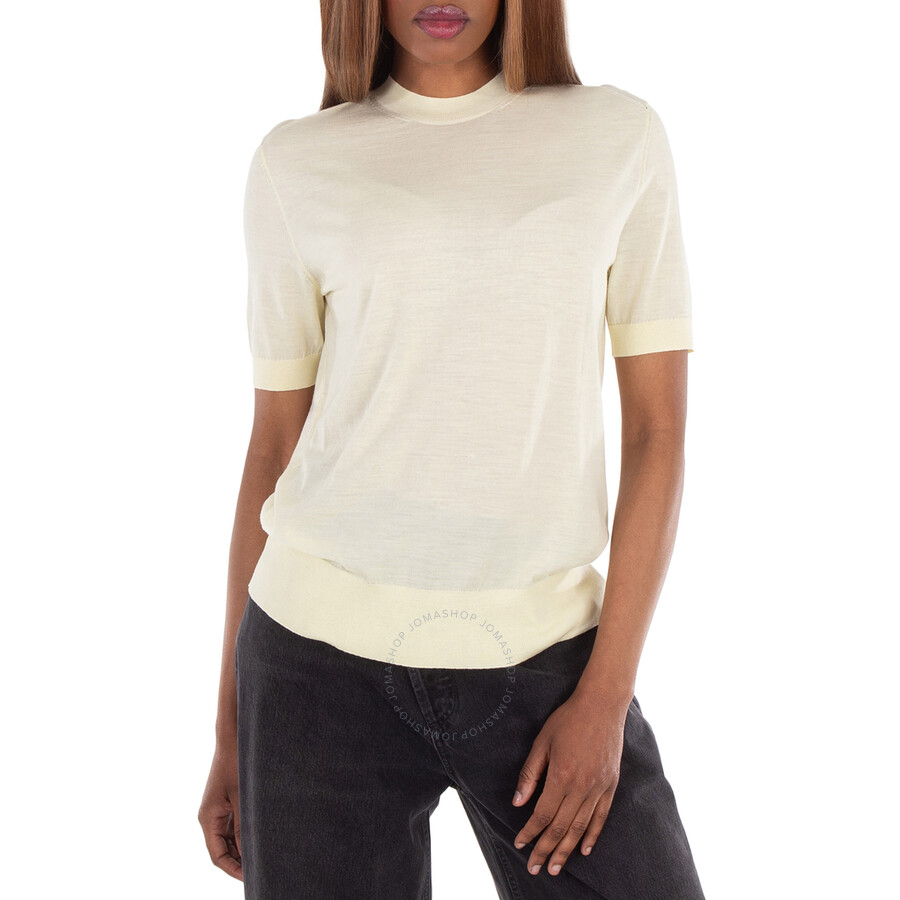 Burberry Crewneck Wool T-Shirt, Size Medium 8083637