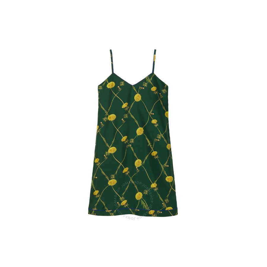 Burberry Dandelion Print Silk Dress
