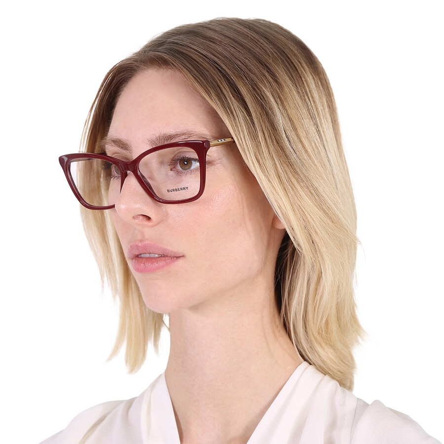 Burberry Sally Demo Cat Eye Ladies Eyeglasses Be2348 3403 55 In Bordeaux