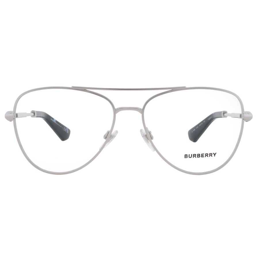 Burberry Demo Pilot Eyeglasses Be1386 1005 55 In Gray