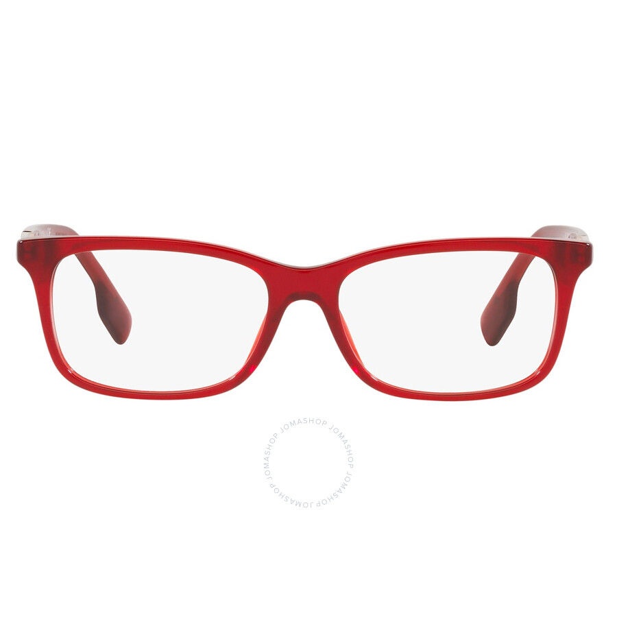 Burberry Demo Rectangular Ladies Eyeglasses Be2337 3495 52 In Red