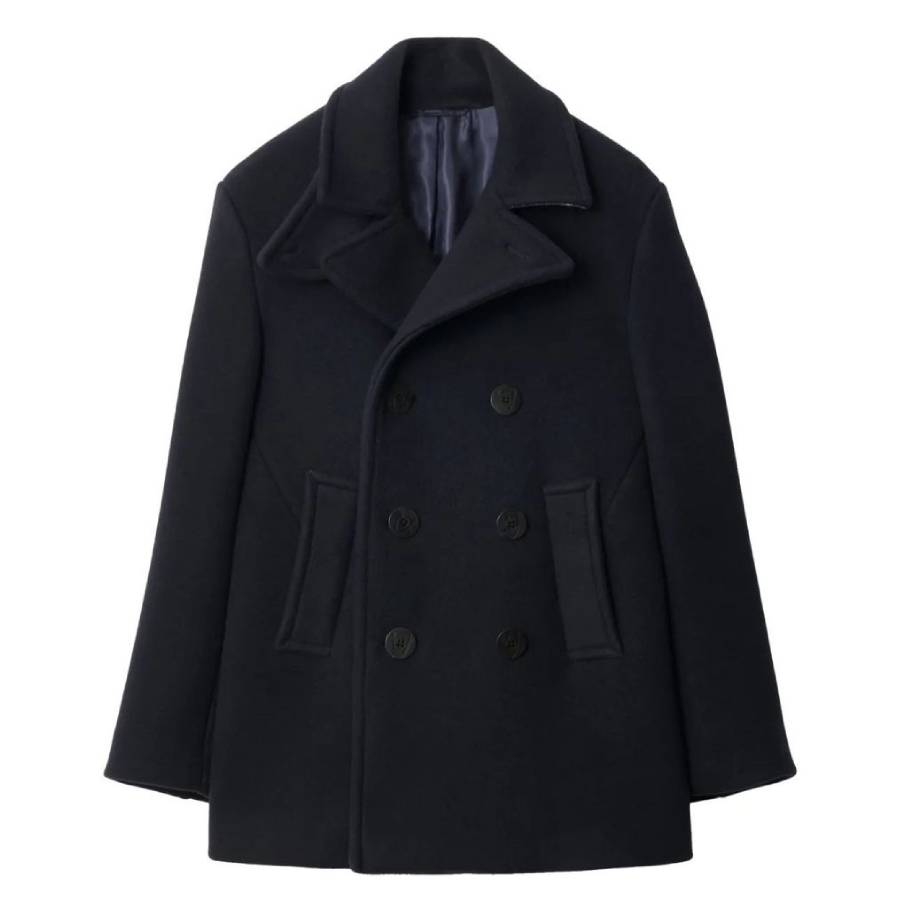 Burberry Double-Breasted Wool Peacoat, Brand Size 50 ( US Size 40
