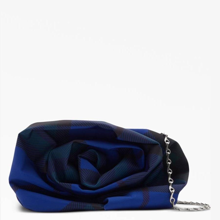 Burberry Draped Clutch With Checkered Pattern