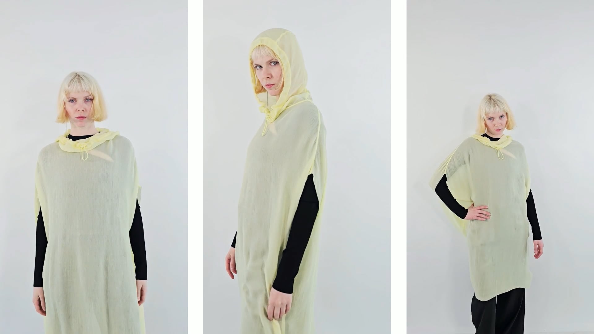 Burberry Drawstring Hood Silk Dress, Size M/L 8083767 - Clothing